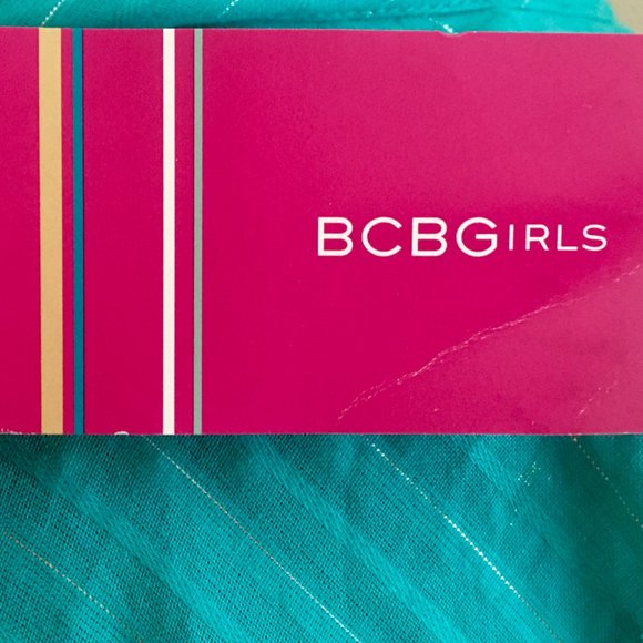 BCBG Girls Aqua Blue Summer Dress Slip On V neck - Picture 5 of 8